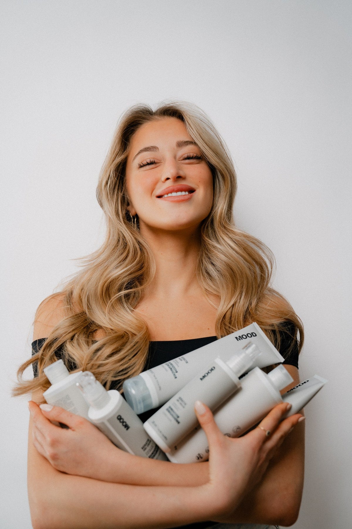 Model met de MOOD Keratin Line