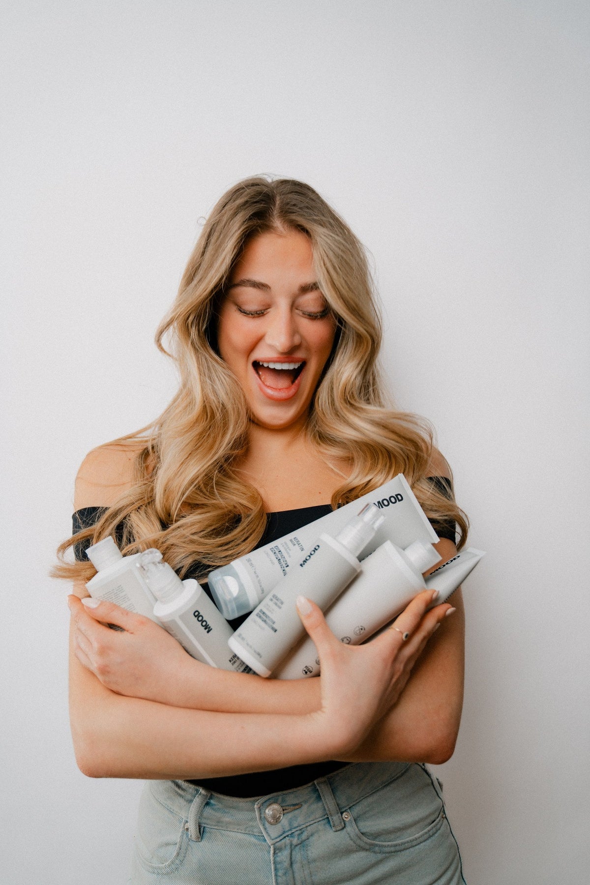 Model met de MOOD Keratin Line